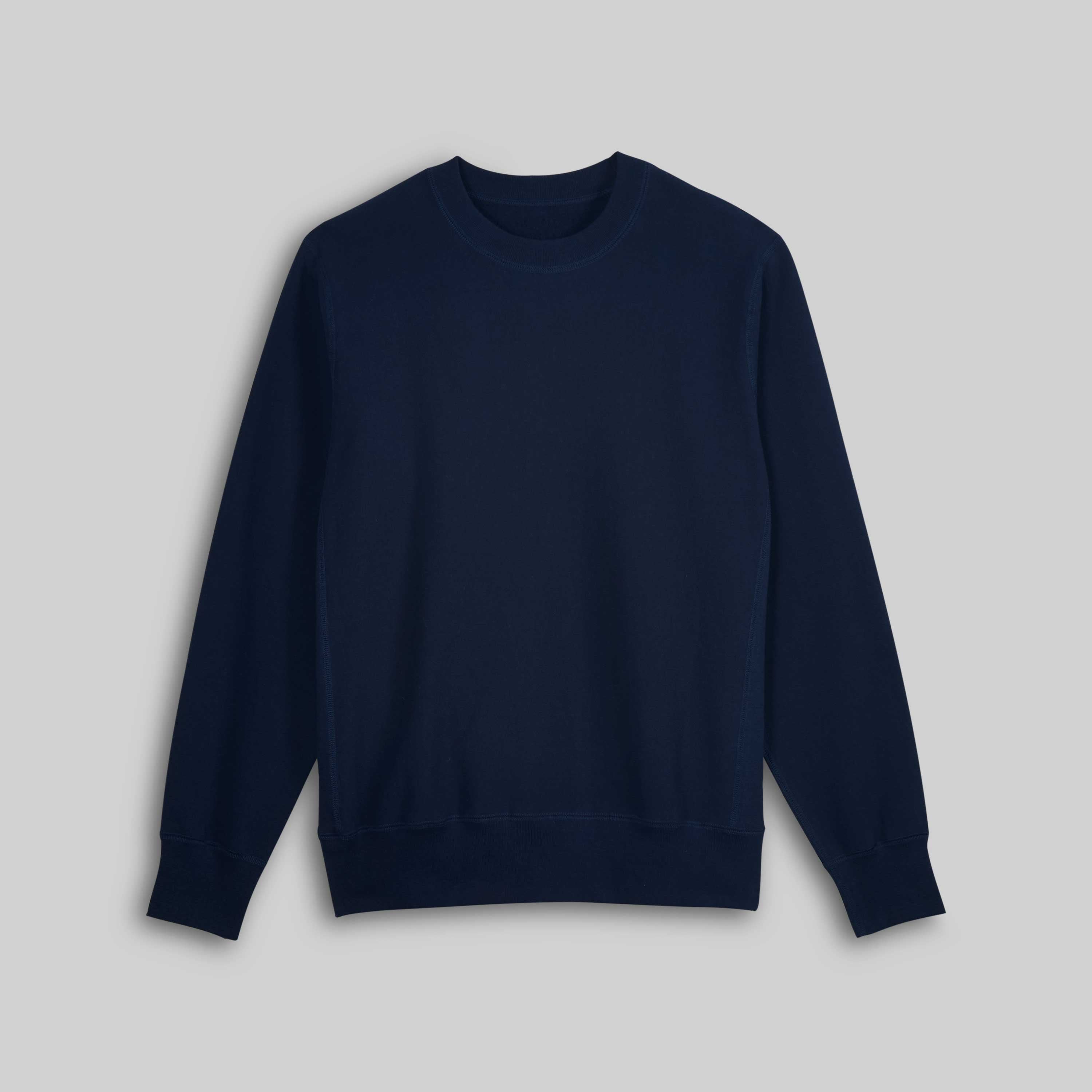 Crewneck Sweatshirt Navy 400 GSM Fleece – House Of Blanks