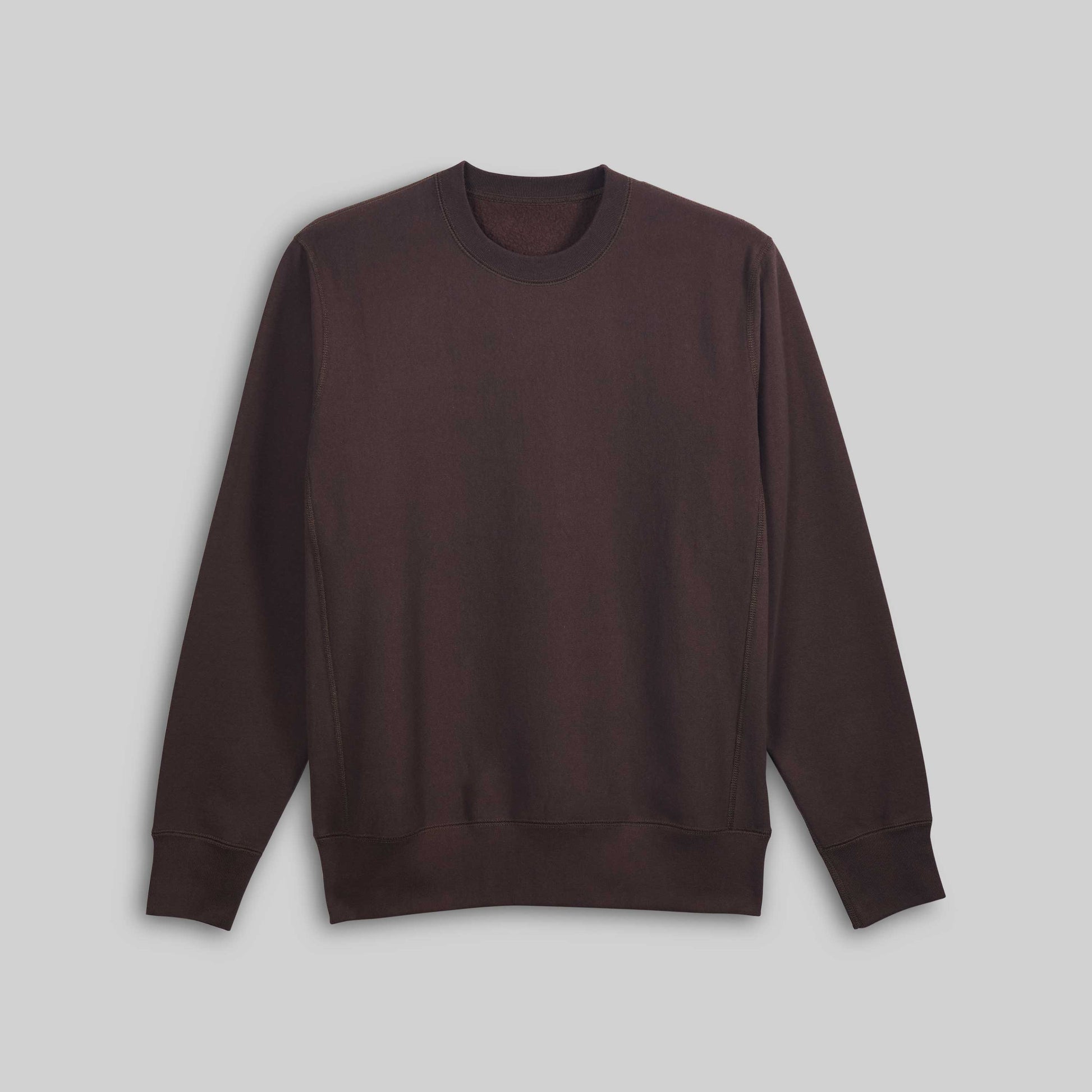 Crewneck Sweatshirt Chocolate Brown 400 GSM Fleece – House Of Blanks