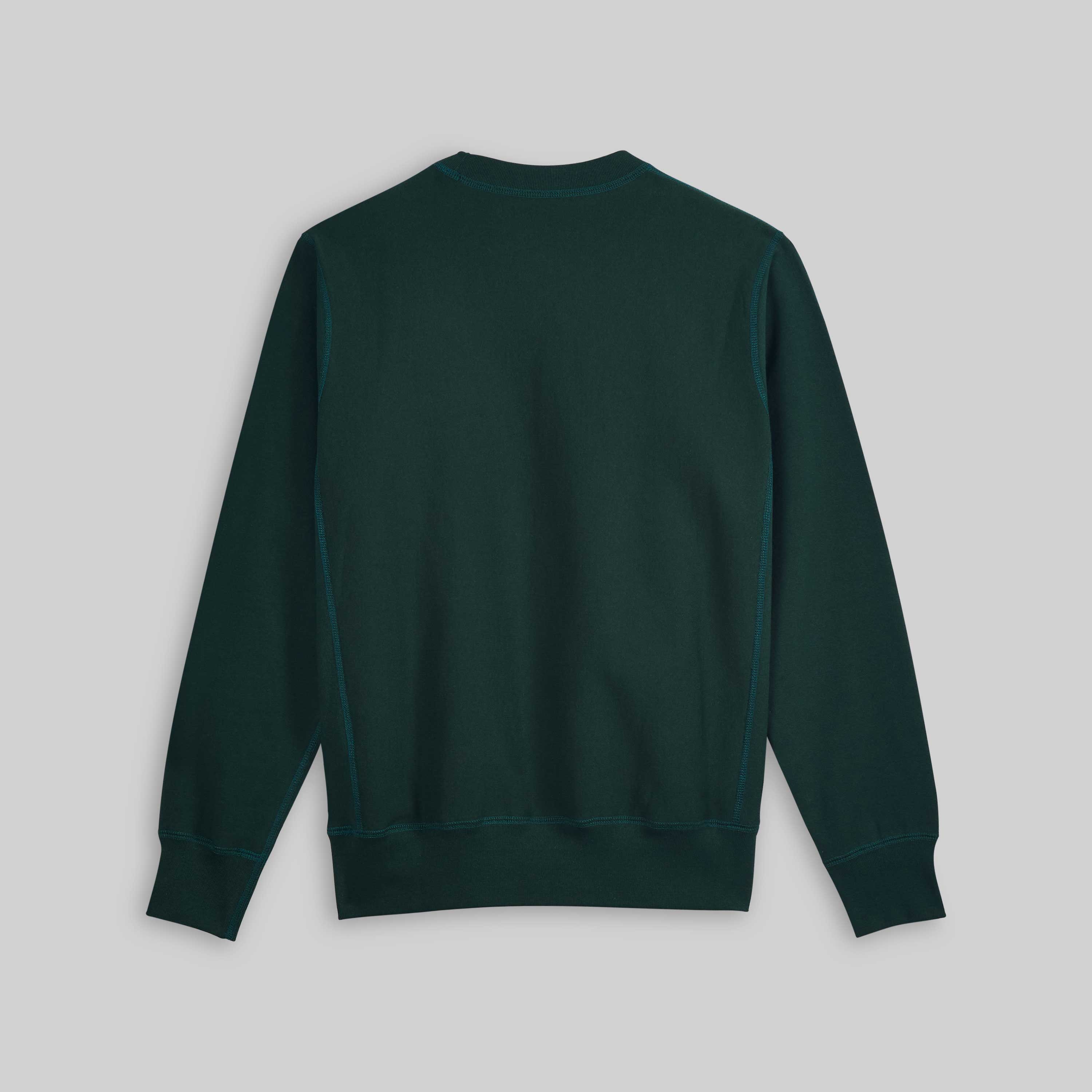 Forest green crew neck sweatshirt on sale