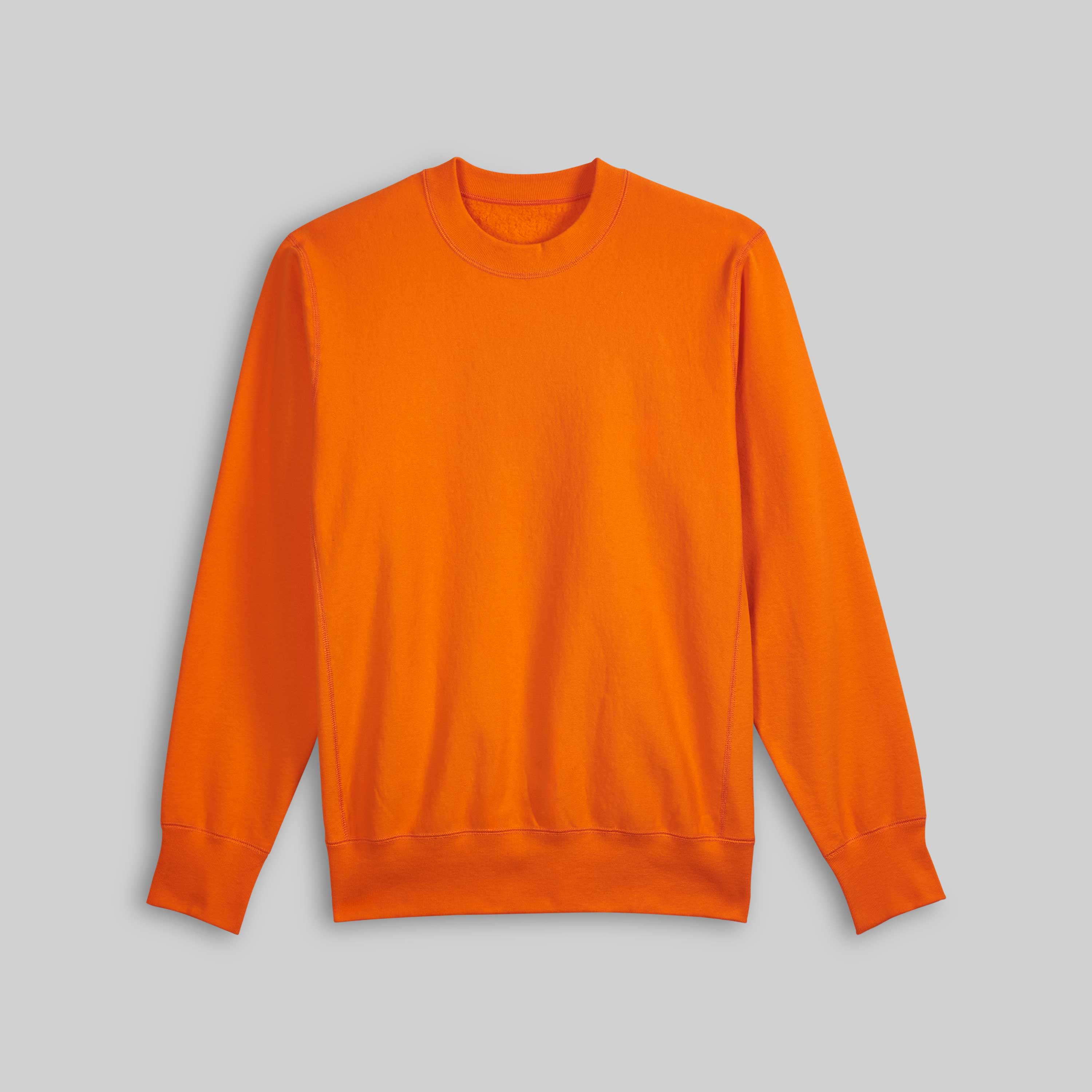 Crewneck Sweatshirt Orange 400 GSM Fleece – House Of Blanks