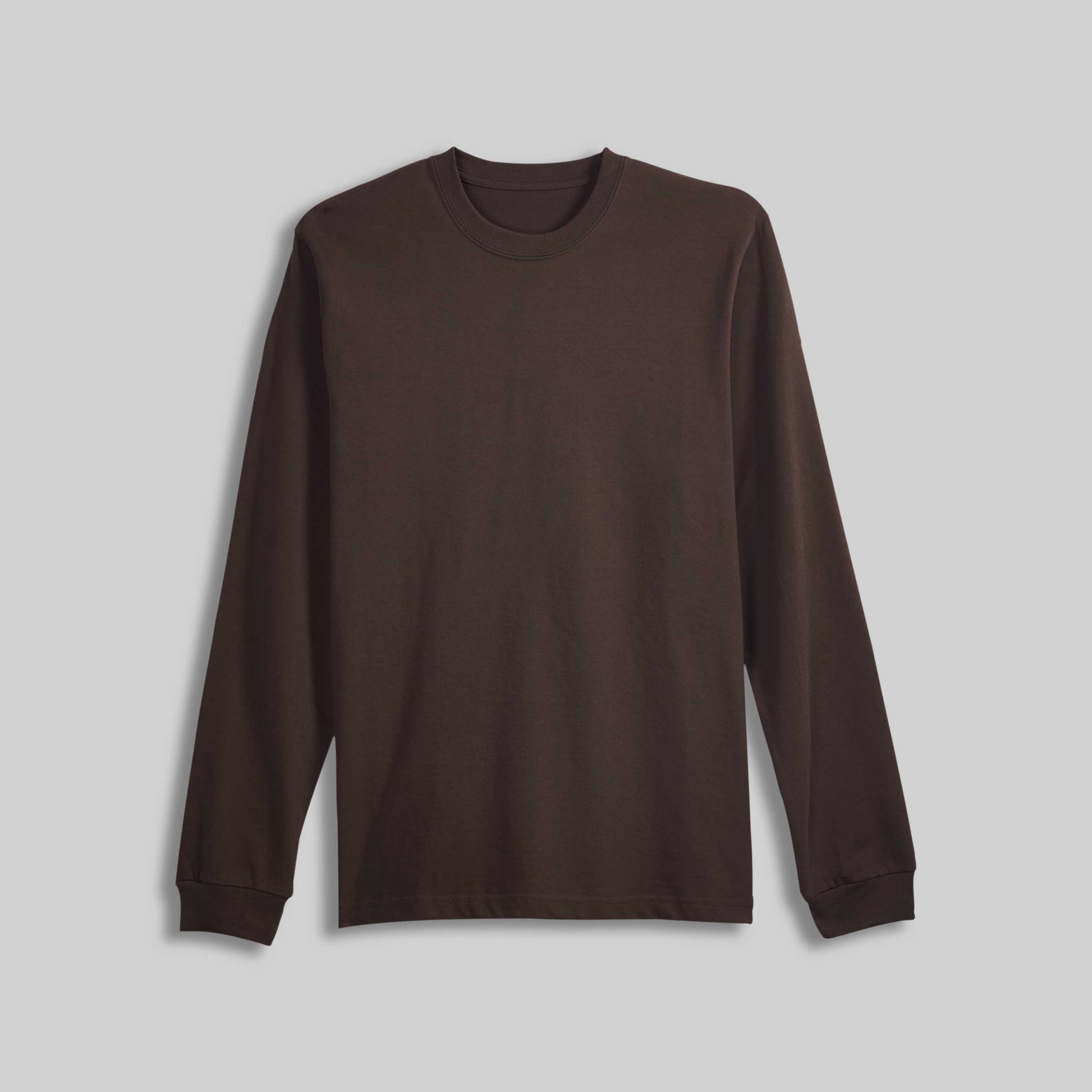 Heavyweight Long Sleeve T-shirt Chocolate Brown 275 GSM House Of Blanks Heavyweight Long Sleeve T-shirt Chocolate Brown 275 GSM House Of Blanks