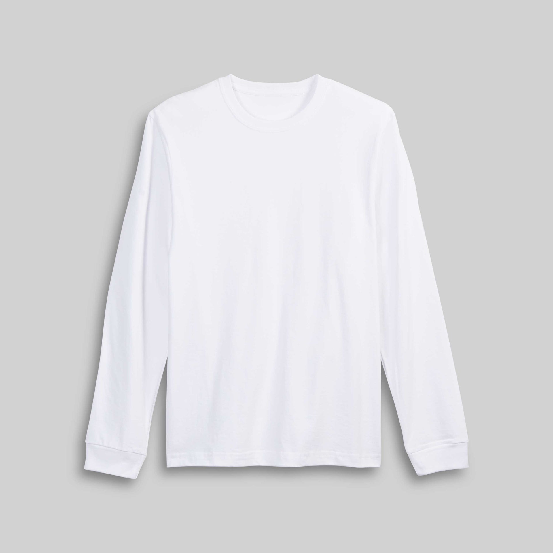 Heavyweight Long Sleeve T-shirt White 275 GSM – House Of Blanks