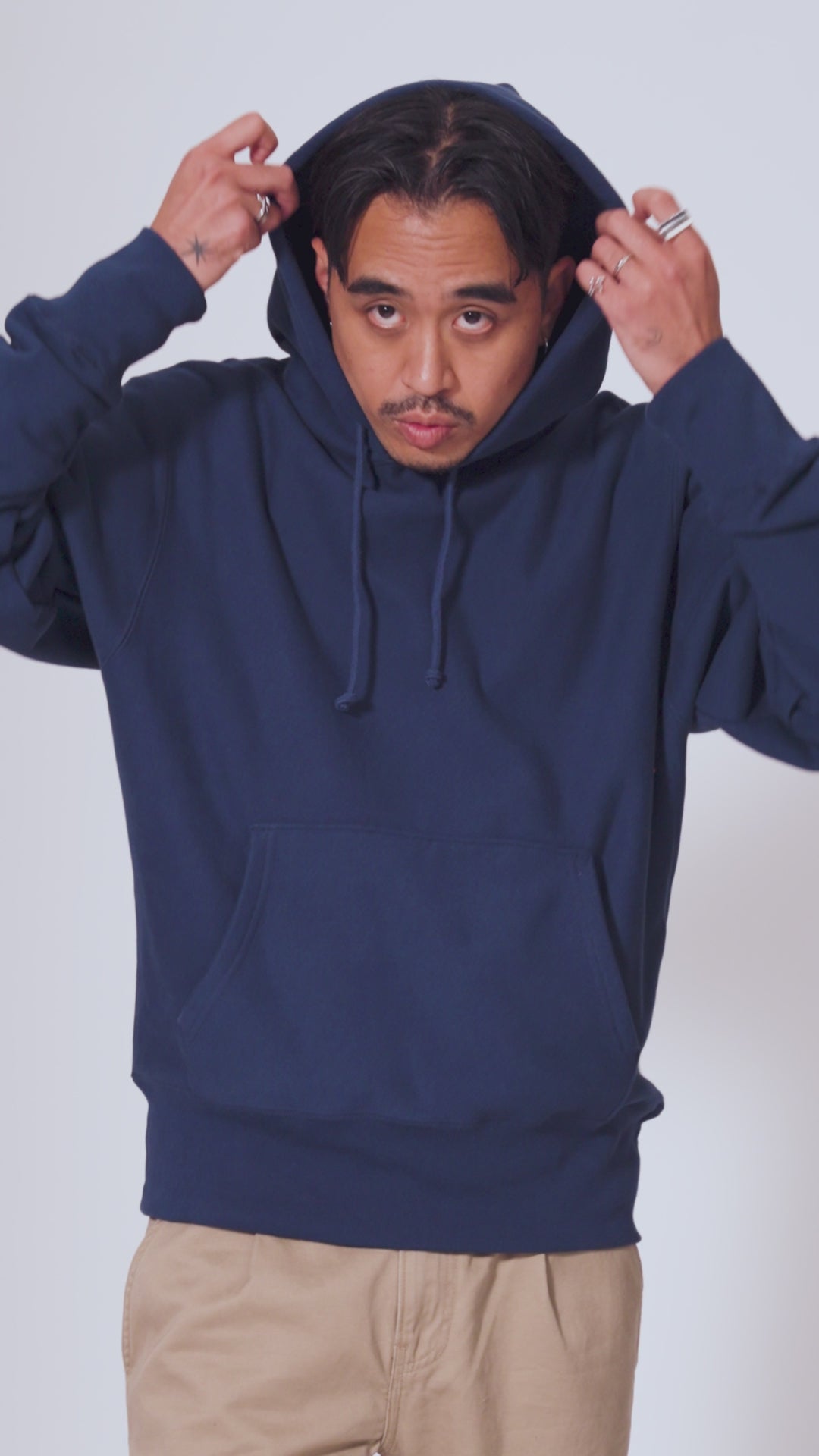 Dark blue pullover hoodie best sale