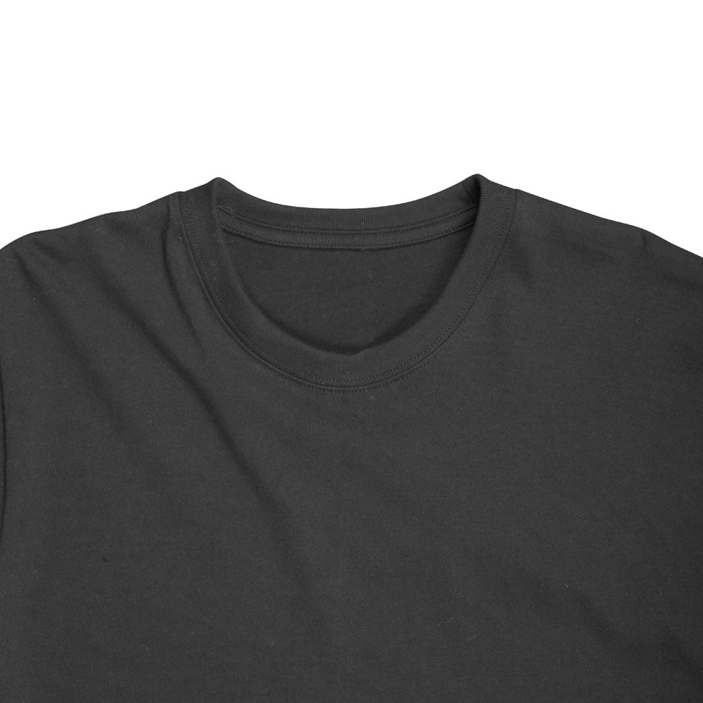 Plain Black T Shirt Front And Back